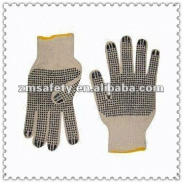 Gants en coton double face pvc à pois JRK03